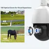 Vikylin PTZ IP-camera 18X zoom 8MP 4K voor Hikvision-compatibele PoE Auto Track Detectie van menselijke voertuigen Tweeweg audiocamera Buiten