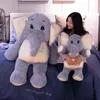 3898 cm gigantische pluche olifant sussen pop gevuld grote gelukkige oren dier speelgoed voor kinderen zacht bed kussen kussen kinderen baby cadeau 240105