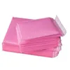 50pcs Bubble Mailers Enveloppes rembourrées Film de perles Cadeau Présent Mail Enveloppe Sac pour livre Magazine doublé Mailer Self Seal Rose Wfxgw