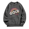 2024 Kvinnors hoodies grafiska kvinnor cutecore tröjor avslappnad långärmad tee skjortor besättning nacke pullover toppar kvinnlig hip hop mjukt