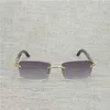 16 % RABATT auf Sonnenbrillen im Vintage-Stil, Naturholz, für Herren, Büffelhorn, randloser Rahmen, Brillen für Damen, für Outdoor-Accessoires, Oculos, quadratische Gafas 012NKajia, Neu