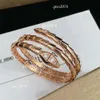 Designer Bracelet Sanke Diamond Bangle Fashion Jewelry Woman Rose Gold Sier Plated Luxe Cuff Bracelets Jewelrys Girl Lady Men Paty Birthday