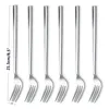 8.5'' Stainless Steel Table Fork Korean Long Handle Dinner Meat Food Steak Forks set Food Cutlery Kitchen Accessories 4pcs/6pcs 240106