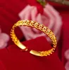 24kt Gold Armband Coin Bangles Fashion Woman Girl Birthday Wedding Present Simple Pushpull3539127