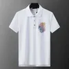 2024 Fashion Boss Polo Men's Sleeved Designer Men's Boss Shirt Luxury Lapel Boss Colored Mönsterletter Högkvalitativ topp Casual Business Slim Fiting T-shirt M-XXXL