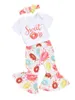 Zestawy odzieży Baby Girls Summer 3pcs Białe krótkie topy romperowe