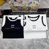 Cropped Top T Shirts Women Knits Tank Top Designer printing Vest Sleeveless Breathable Knitted Pullover Womens Sport Tops