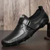 Fait à la main Octopus classique en cuir véritable mocassins hommes robe bateau chaussures chaussures de mode conduite pois hommes chaussures pour hommes noir 240105