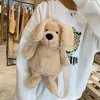 Schattige hond pluche rugzak cartoon dier knuffel zacht gevulde schoudertas crossbody tas kinderen meisjes verjaardagscadeau 240105