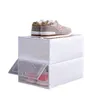 Depolama kutuları kutular kalın plastik ayakkabı kutusu toz geçirmez depolama şeffaf kutular şeker renk istiflenebilir ayakkabılar organizatör wy32 dro dhj68