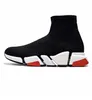 Paris casual shoes Sock Designer Shoes Speed Trainer Mens Shoes Plate-forme Sneakers Graffiti Black White Clear Sole Luxury Loafers Flat Plate-forme Boots Women shoe