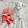 Animaux de dessin animé mignons renard mouton jouets en peluche décor à la maison bébé sommeil accompagner peluche douce poupée enfants cadeaux d'anniversaire 240106