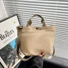 Borse da sera Vintage 2024 Borsa a tracolla di grande capacità Borsa a tracolla in tessuto di nylon da donna Coreano Semplice PU Crossbody Borse femminili Tote