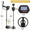 Detector de metais subterrâneo de tesouro de alta sensibilidade do tesouro da praia para crianças e adultos Detector de ouro de alta precisão 240105