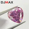 DJMAX Seltene seeblaue lose Steine im Herzschliff, echte D-Farbe, VVS1, Champagner-Rosa-Form, zertifizierte Diamanten 240106