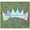 Parapluies Transparent Transparent Parapluie De Pluie PVC Dôme Bulle Pare-Soleil Longue Poignée Bâton Droit 90Pcs Drop Livraison Maison Jardin Maison Dhozx