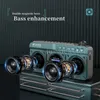 휴대용 스피커 New Sansui F28 레트로 라디오 무선 블루투스 스피커 미니 플러그 in Walkman Clock Alarm 음악 플레이어 휴대용 스테레오 서브 우퍼 YQ240106