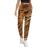 Spodnie damskie Tiger Drukuj Spring Gold Animal Stripes Retro Joggers Woman Harajuku Design Design Design