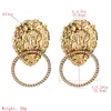Boucles d'oreilles pendantes en alliage pour femmes, bijoux à breloques Lion, nouveauté, accessoires de Collection, goutte M0812
