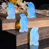 Natural Quartz Opal Carved Crystal Reiki Healing Penguin Statue Animal Figurine