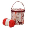 Storage Bags Yarn Bag Round Knitting Wool Thread Organizer Daily Use Container Crochet Sewing Accessory Protable Handbag