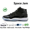 Jumpman 11 11s Heren Basketbalschoenen Cherry Gratitude Napolitaans Cool Grijs UNC Space Jam Olifant Wit Roze Slangenhuid Geel Heren Dames Trainers Sport Sneakers