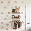 Funlife Boho Hearts Decalcomanie da muro Arcobaleno Adesivi murali impermeabili Asilo nido Bambini Cameretta per bambini Ragazzo Ragazza Camera da letto Decorazioni per la casa 240105