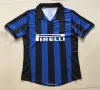 1998 Milan Ireland retro soccer jersey 1998/1999 home 10 BAGGIO 9 RONALDO Soccer shirt Long sleeve football uniform Thai Shirt