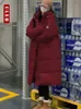 女性のためのエレガントな長いパーカー秋冬の韓国のファッションを厚く暖かいジャケットレディースストリートウェアスイート特大コート240105