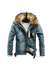 6xl vinter förtjockas varma mäns denim Jakcet casual jacka kappa fleece vintage överdimensionerad päls krage män jackor kläder 240105