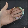 Beaded Natural Stone Chip Bracelet Chakra Crystal Healing Gemstone Stretch Braceletss Tumble Polished Stones Fashion Jewelry For Wom Dh9G5