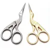 Scissors New Stainless Steel Scissors Gold Stork Shape Hand Sharp Tailoring Shears For Embroidery Sewing Craft Artist H Drop Delivery Dhmge