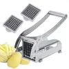 Aço inoxidável casa batatas fritas batatas fritas tira slicer cortador chopper chips máquina que faz a ferramenta batata corte batatas fritas 240105