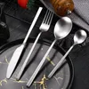 Наборы столовой посуды, нож и вилка из нержавеющей стали, ложка, набор посуды в стиле вестерн, матовый стейк, десертный кофе