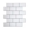 Vividtiles tjockare brickor skal och stick premium väggplattor stick på brickor kök backsplash - 5 stycken pack 211021225l