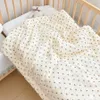 Mussola Biancheria da letto per bambini Culla Copriletto Biancheria da letto Culla nata Bambino Set Coperta in mussola 120x150 cm 240106