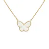 Luxury necklaces Jewelry for women butterfly necklace designer womens gold necklace Red diamonds Red Bule White Shell stainless steel platinum Party gifts for lady