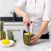 Cuisson Outils de pâtisserie Trancheuse d'ananas Peeler Fruit Corer Cutter Outil de coupe en acier inoxydable Ustensile de cuisine Accessoire New Drop Deli Dhjpc