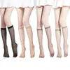 Skarpetki dla kobiet seksowne pończochy przezroczyste kryształowe kolano wysoko letnie nylonowe elastyczne fishnet dziewczyna moda moda noga