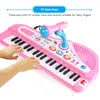 Elektronisches Klavier mit 37 Tasten für Kinder mit Mikrofon, Musikinstrument, Spielzeug, Lernspielzeug, Geschenk für Kinder, Mädchen, Jungen, 240105