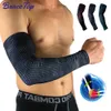 Bras jambe protection BraceTop 1 PC Sport de plein air travail Protection UV manchon anti-dérapant coude Compression glace soie refroidissement athlétique manches YQ240106