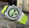 Mens Watch Designer Luxury High Quality A P Quartz Watches Oak Hexagon Bezel Man Lady Brand Wristwatch Calender Rubber Strap Sports Wristwatches All Dial Work P132