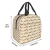 Modèle de chien teckel de couple avec sac à lunch isolé coeur pour le bureau de l'école saucisse Dackel boîte à lunch thermique refroidisseur réutilisable 240106