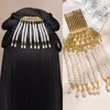 Party Supplies Pearl Decor Comb-Shaped Hair Pins Alloy Vintage Sticks Chinese Pin Hairstyle Chignon For Girls Cosplay Hairpin
