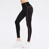 AL Yoga Joggingbroek Dames Naadloze Broek Pluche Hoge elastische T-lijn Jogging Sportkleding Hoge taille Heupheupen Fitnessbroek Tailleband Zaklegging