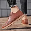 Autumn Winter Hot Sale billig Original Men's Brown Casual Leather Man Lace-Up Work Shoes Men 2023 Zapatos Informales