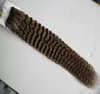 Afro verworrene lockige Mikro-Loop-Haarverlängerungen, 100 g, malaysische Jungfrau, 1 gS, verworrene, lockige Micro-Loop-Ring-Haarverlängerung, blondes Remy-Haar9219987