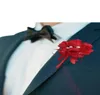 Novo broche masculino flor de seda artificial com design de pérola corpetes de baile de casamento e boutonnieres acessórios de terno g5159893621