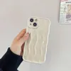 Girly Women Cell Phone Cases Water Ripple Luxury Mönster Curly Wave Soft fodral för iPhone 15 14 Plus 13 12 Mini 11 Pro Max