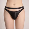 Unterhosen Männer Öl Glänzend Glänzend Tangas Sexy G-String Ausbuchtung Beutel Low Rise Unterwäsche T Zurück Höschen Homosexuell Erotische Sissy dessous